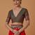 red silk blend banarasi jacuard work saree with unstitched blouse piece