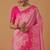 pink silk blend banarasi jacuard work saree with unstitched blouse piece