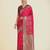 pink silk blend banarasi jacuard work saree with unstitched blouse piece