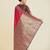 pink silk blend banarasi jacuard work saree with unstitched blouse piece