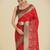 red silk blend banarasi jacuard work saree with unstitched blouse piece