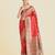 red silk blend banarasi jacuard work saree with unstitched blouse piece