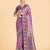 lavender silk blend banarasi jacuard work saree with unstitched blouse piece