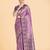 lavender silk blend banarasi jacuard work saree with unstitched blouse piece