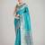 rama silk blend banarasi jacuard work saree with unstitched blouse piece