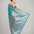 rama silk blend banarasi jacuard work saree with unstitched blouse piece