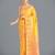 yellow silk blend banarasi jacuard work saree with unstitched blouse piece