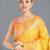 yellow silk blend banarasi jacuard work saree with unstitched blouse piece