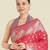 pink silk blend banarasi jacuard work saree with unstitched blouse piece