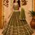 Olive Pure Vatican Cotton Lehenga Choli with Heavy Mirror Lace 
