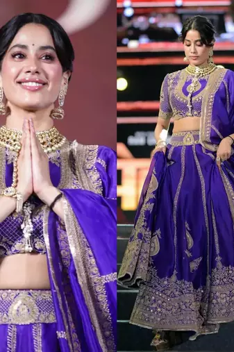 Royal Purple Embroidered Lehenga Choli for Women with Dupatta