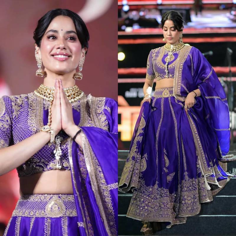 Royal Purple Embroidered Lehenga Choli for Women with Dupatta