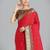 red silk blend banarasi jacuard work saree with unstitched blouse piece