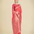 orange silk blend banarasi jacuard work saree with unstitched blouse piece