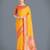yellow silk blend banarasi jacuard work saree with unstitched blouse piece