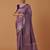 lavender silk blend banarasi jacuard work saree with unstitched blouse piece
