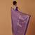 lavender silk blend banarasi jacuard work saree with unstitched blouse piece