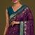 wine silk blend banarasi jacuard work saree with unstitched blouse piece