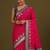 pink silk blend banarasi jacuard work saree with unstitched blouse piece
