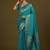 rama silk blend banarasi jacuard work saree with unstitched blouse piece