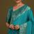 rama silk blend banarasi jacuard work saree with unstitched blouse piece