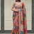 White Silk Blend Saree With Sequins And Foil Mirror Work