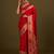 red silk blend banarasi jacuard work saree with unstitched blouse piece