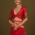red silk blend banarasi jacuard work saree with unstitched blouse piece
