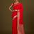 red silk blend banarasi jacuard work saree with unstitched blouse piece