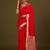 red silk blend banarasi jacuard work saree with unstitched blouse piece