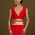 red silk blend banarasi jacuard work saree with unstitched blouse piece