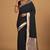 black silk blend banarasi jacuard work saree with unstitched blouse piece