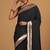 black silk blend banarasi jacuard work saree with unstitched blouse piece