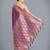 wine silk blend banarasi jacuard work saree with unstitched blouse piece