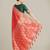 red silk blend banarasi jacuard work saree with unstitched blouse piece