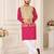 Golden color weaving work with ikkat kanjivaram cotton men's kurta payjama set