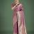 onion silk blend banarasi jacuard work saree with unstitched blouse piece