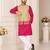 Golden color weaving work with ikkat kanjivaram cotton men's kurta payjama set