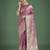 onion silk blend banarasi jacuard work saree with unstitched blouse piece