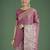 onion silk blend banarasi jacuard work saree with unstitched blouse piece