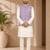 Off white-lavender color embroidered daaman work shiny silk men's kurta payjama set