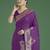 wine silk blend banarasi jacuard work saree with unstitched blouse piece
