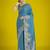 rama silk blend banarasi jacuard work saree with unstitched blouse piece