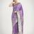 lavender silk blend banarasi jacuard work saree with unstitched blouse piece
