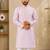 Lavender color all over silver jari with embroidery buti matka silk men's kurta payjama set