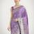 lavender silk blend banarasi jacuard work saree with unstitched blouse piece