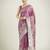 purple silk blend banarasi jacuard work saree with unstitched blouse piece
