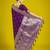 wine silk blend banarasi jacuard work saree with unstitched blouse piece
