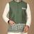Off white-olive color embroidered daaman work shiny silk men's kurta payjama set