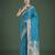 rama silk blend banarasi jacuard work saree with unstitched blouse piece